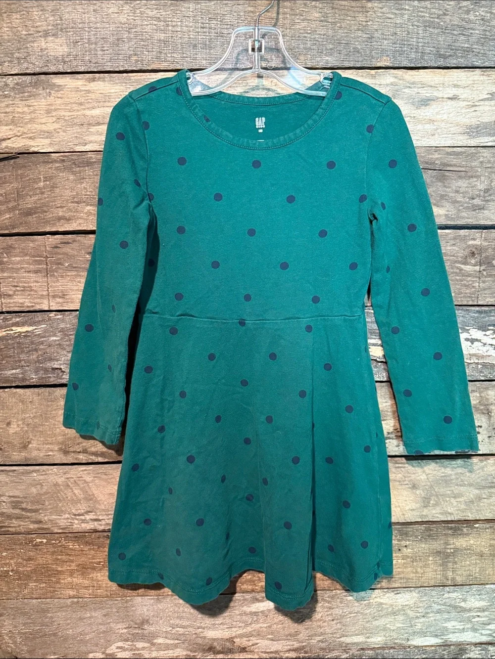 💰BOGO FREE gap Kids Polka Dot LS Dress XS